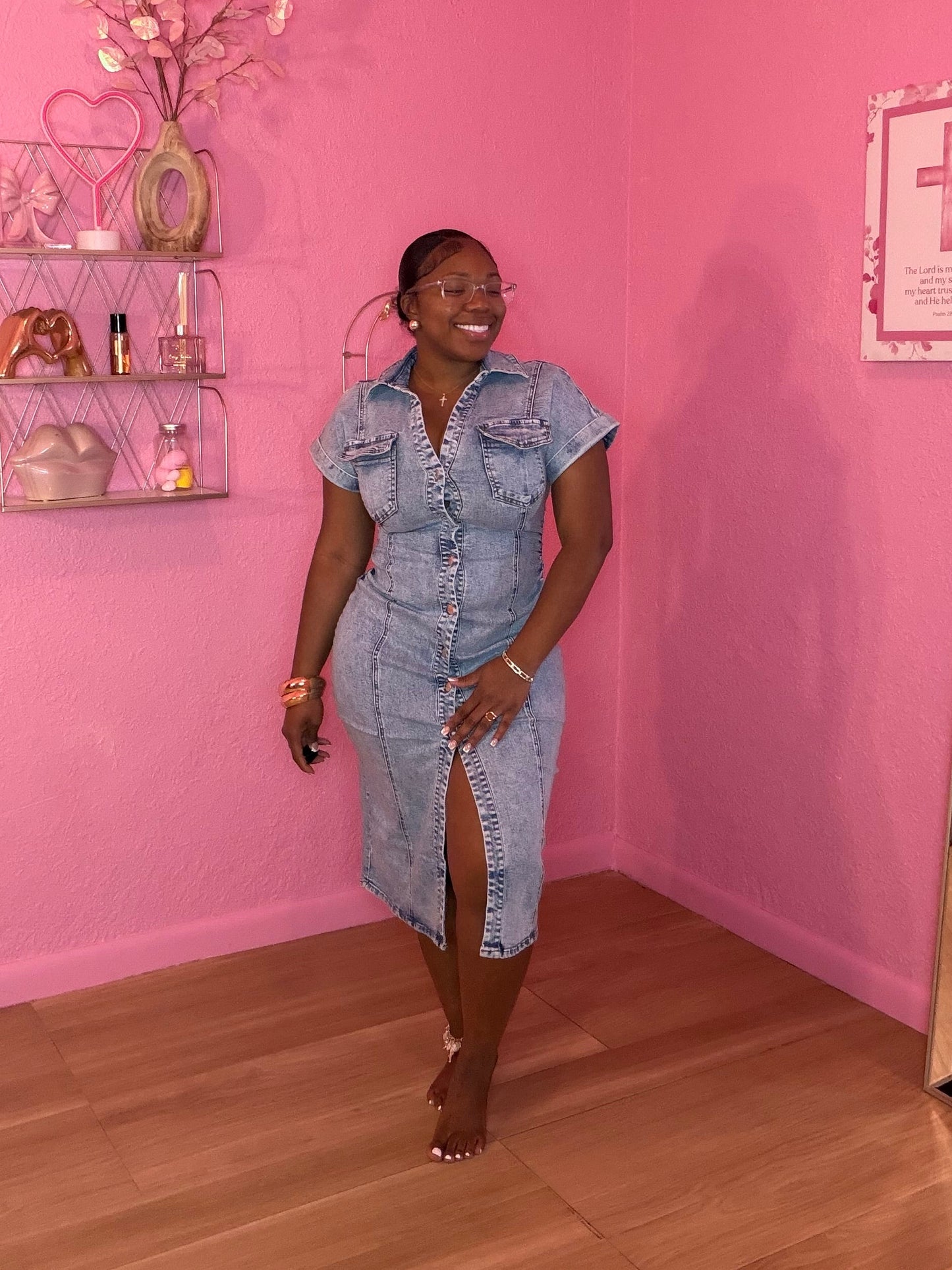 Denim muse dress 💖