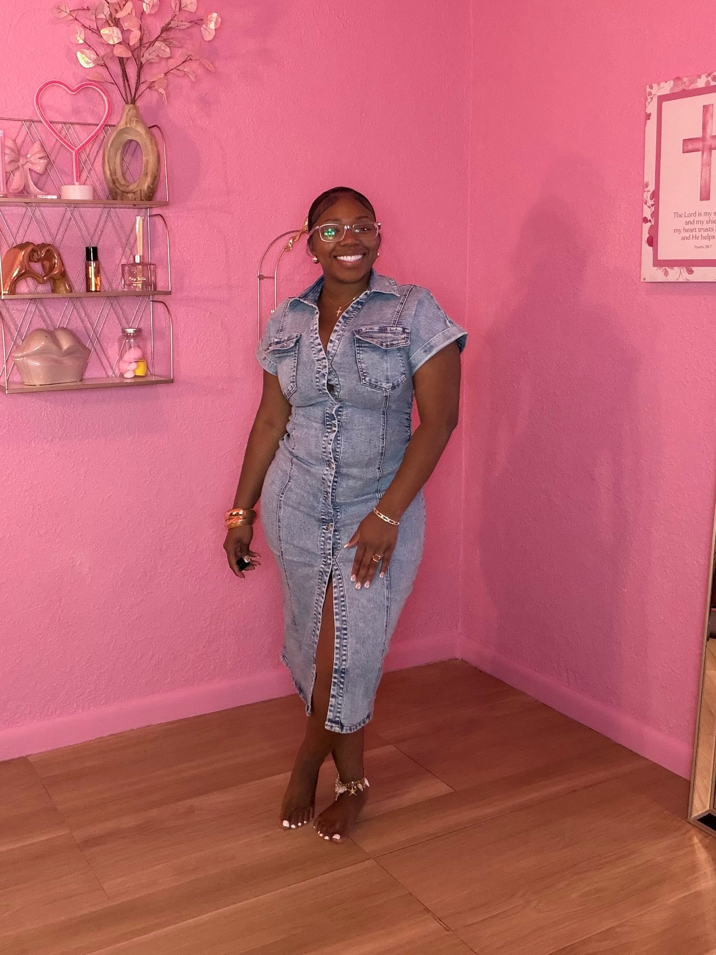 Denim muse dress 💖